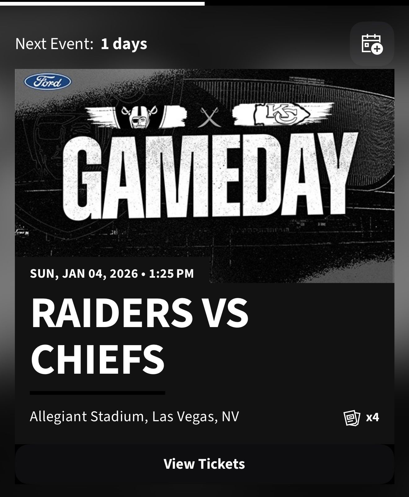 Cheifs Va Raiders 1-4-26