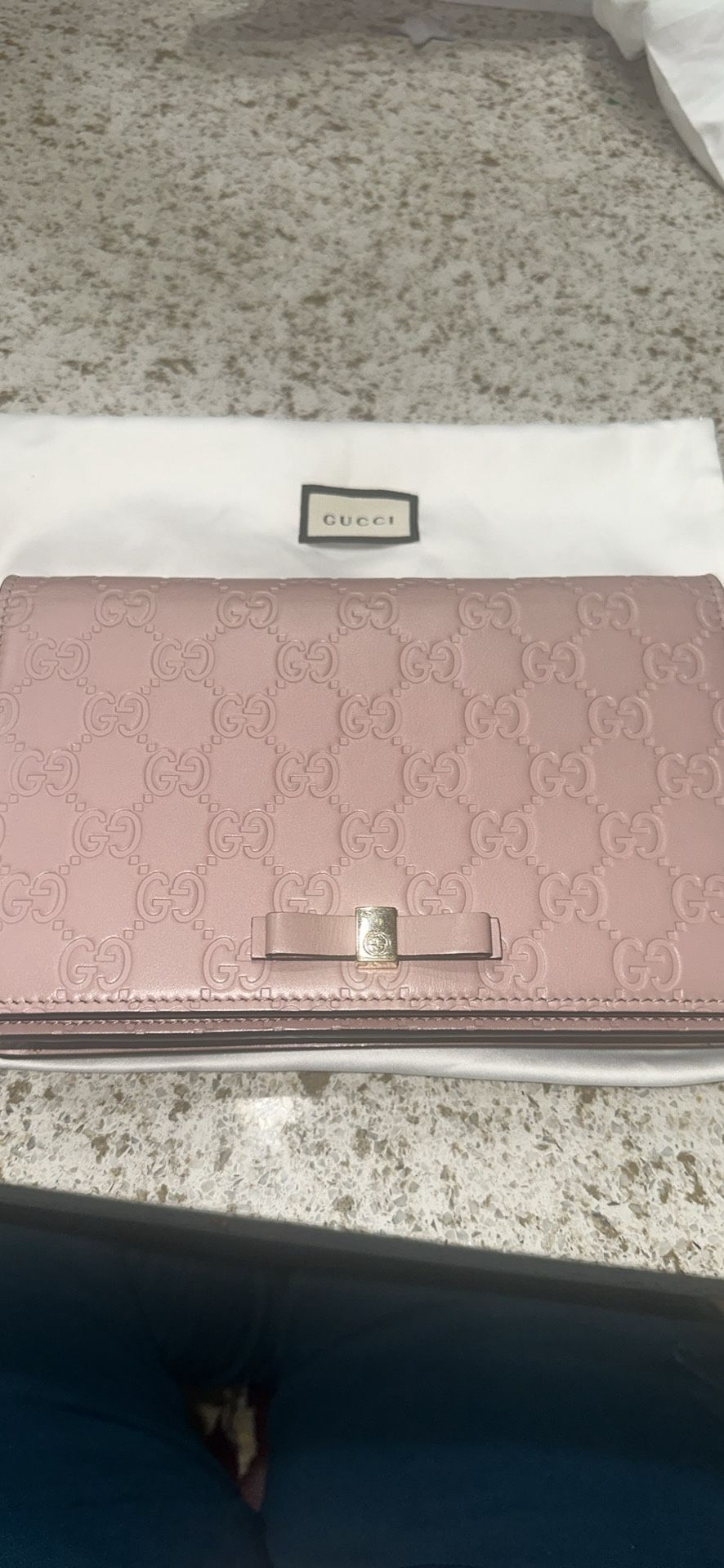 Rosie Pink Gucci Authentic Chain Shoulder Bag