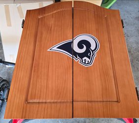 Los Angeles Rams Custom Dartboard Cabinet Official Licensed NFL