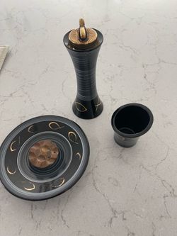 Vintage Evan’s Table Lighter & Ashtray Set