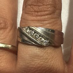 Men’s Diamond Silver Ring