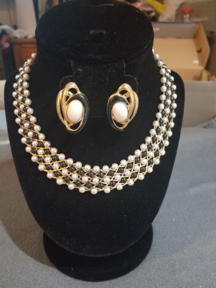 Pearl Choker Necklace set 
