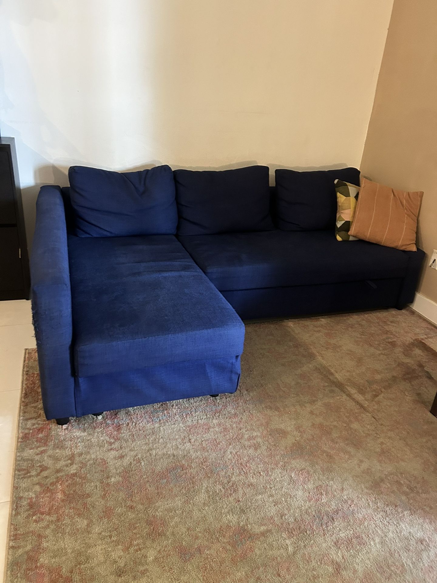 Blue Ikea Friheten Pullout Couch