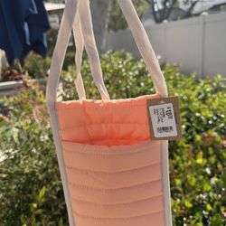 Light Peach Quilted Women’s Crossbody Bag