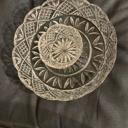 Dublin Crystal Chip And Dip 2 Piece Server.  Never Used Still In Box