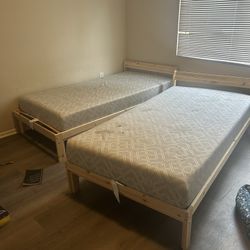 2 Twin Size Beds W Frames