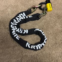 Kryptonite Chain And New York Lock. 