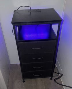 LED Nightstand With USB Charging Port