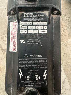 (ITT Marlow Gemini Plus - Modelo R100VS19C, 1.0 HP, 120V)