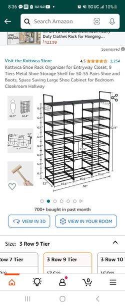 kottwca 9 tiers shoe rack