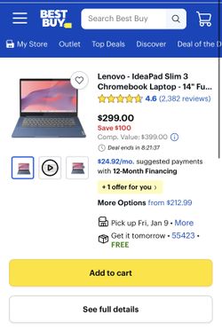 Lenovo Idea Pad3 Chromebook Laptop