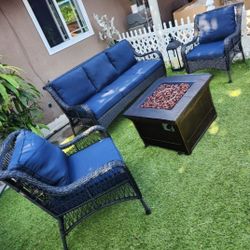 New Fire Pit Patio Set/ Outdoor Furniture/ Conversation Set 