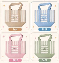 Trader Joe’s Summer striped mini Totes