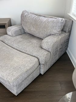 Large Oversized Chair and ottoman