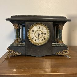 Seth & Thomas “Black” Adamantine Mantel Clock