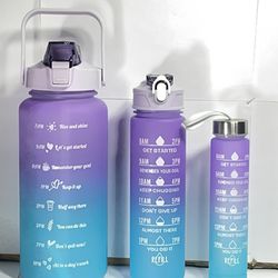 3 Pcs Water Bottles