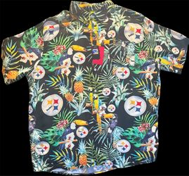 NFL Team Apparel  Pittsburgh Steelers Men's XL Aloha Floral Shirt NWT