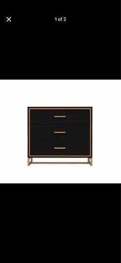 Black and gold nightstands