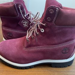 Burgundy Timberlands