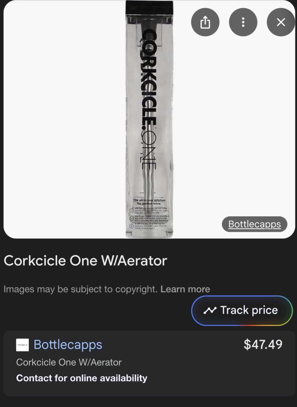 Corkcicle One W /aerator