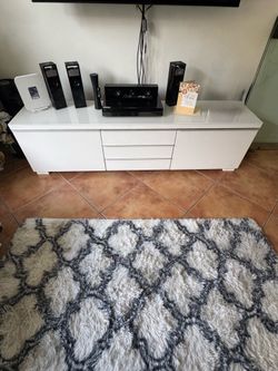 2 drawer w/ pull down cabinet TV table