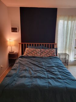 Bed frame, mid-century modern