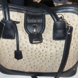 London Fog Ostrich Leather Purse New With Tags 