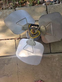 Condenser fan motor and fan blades $150 look at other pic for description