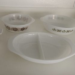 Vintage Glasbake/Anchor Hocking Fire King/PYREX Bowls/Dish ✨$14 EACH✨
