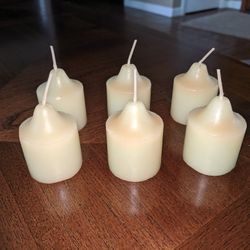 6 Party Lite Honeydew Votive Candles