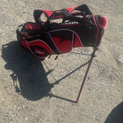 Red Zone Jr Golf Bag With Stand 