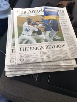 Los Angeles Times Dodgers World Series print