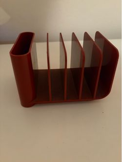Small Burgundy Desk Organizer