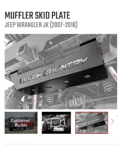 MUFFLER SKID PLATE JEEP WRANGLER JK (2007-2018)