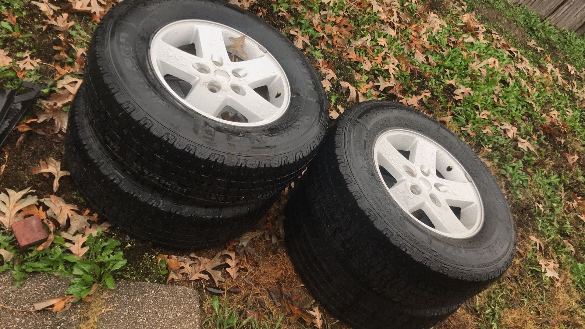 Jeep wrangler wheels and tires (OBO)