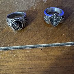 Prayer Hands Stainless Steel Ring, Coat Of Arms Stainless Steel Ring