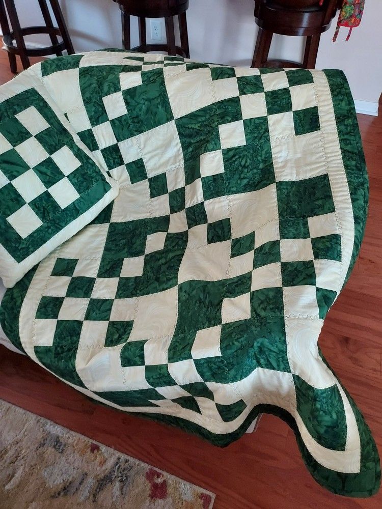 Hand Made Irish Chain Quilt