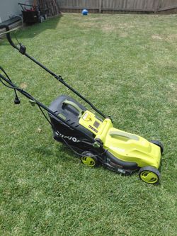 Electric sunjoe lawnmower