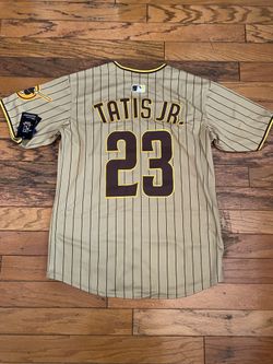 $45 White Pinstripe San Diego Padres Fernando Tatis Jr. Stitched Jersey