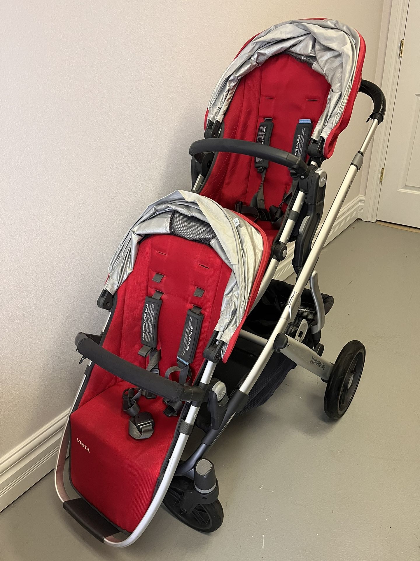 Loaded Uppababy Vista Double Stroller