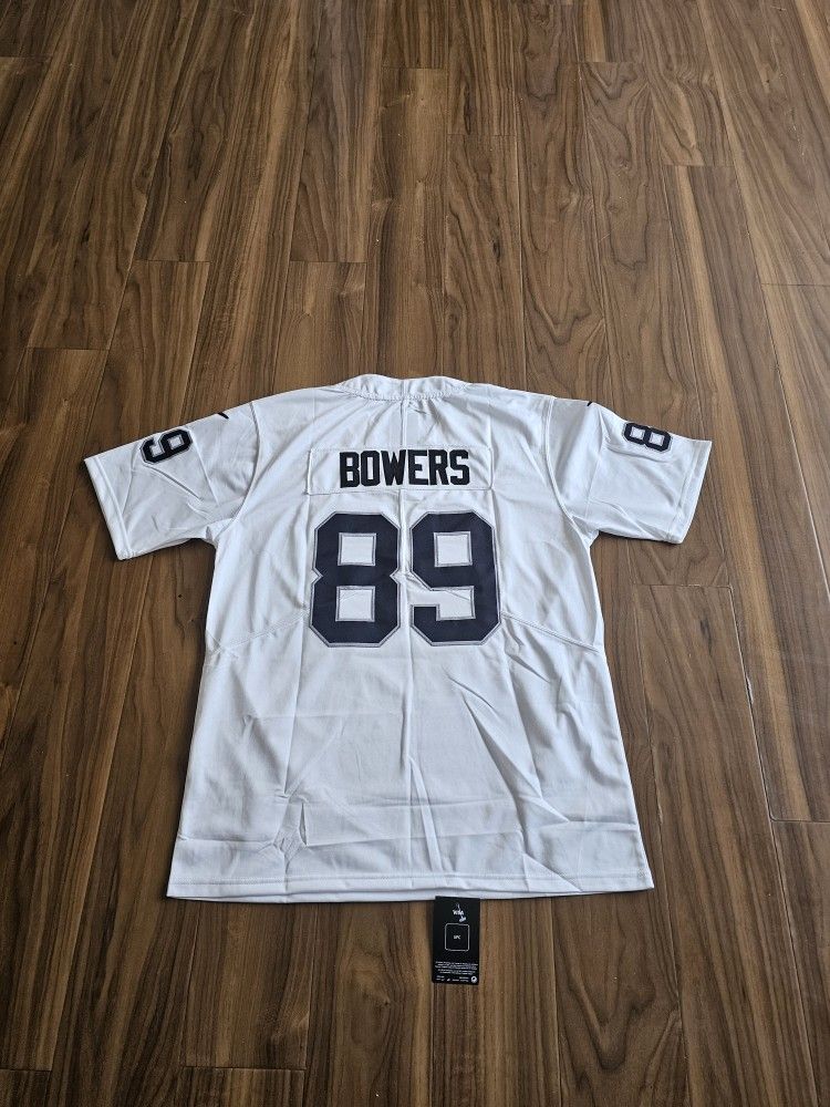 Raiders Bowers White Jerseys $60ea Firm S M L Xl 2x 3x 