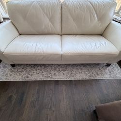 Ivory Leather Sofa 2 Seater By Macys