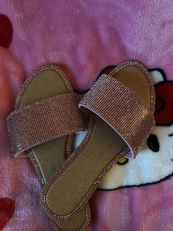 Sparkly Pink sandals Size  5 1/2