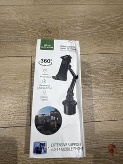 Brand New Car Cup Holder Phone Mount - 360° Adjustable, Fits Phone & Tablet