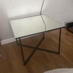 Square Mirror Metal Table 