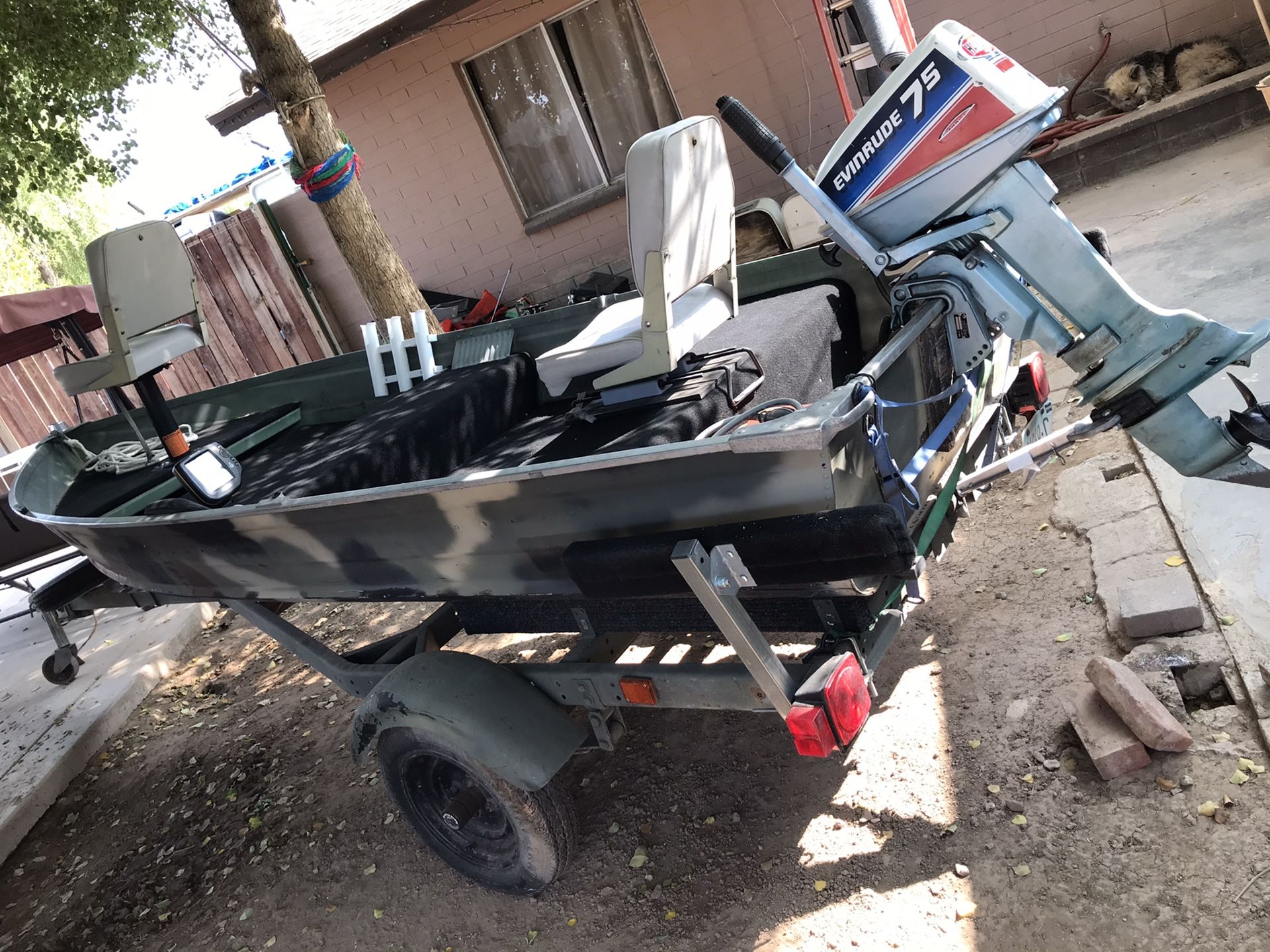 Camo print boat