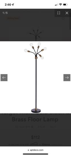 Target Multi-Bulb Black & Brass Floor Lamp