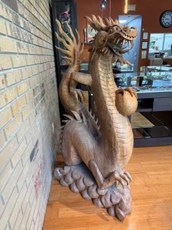 Solid wood dragon