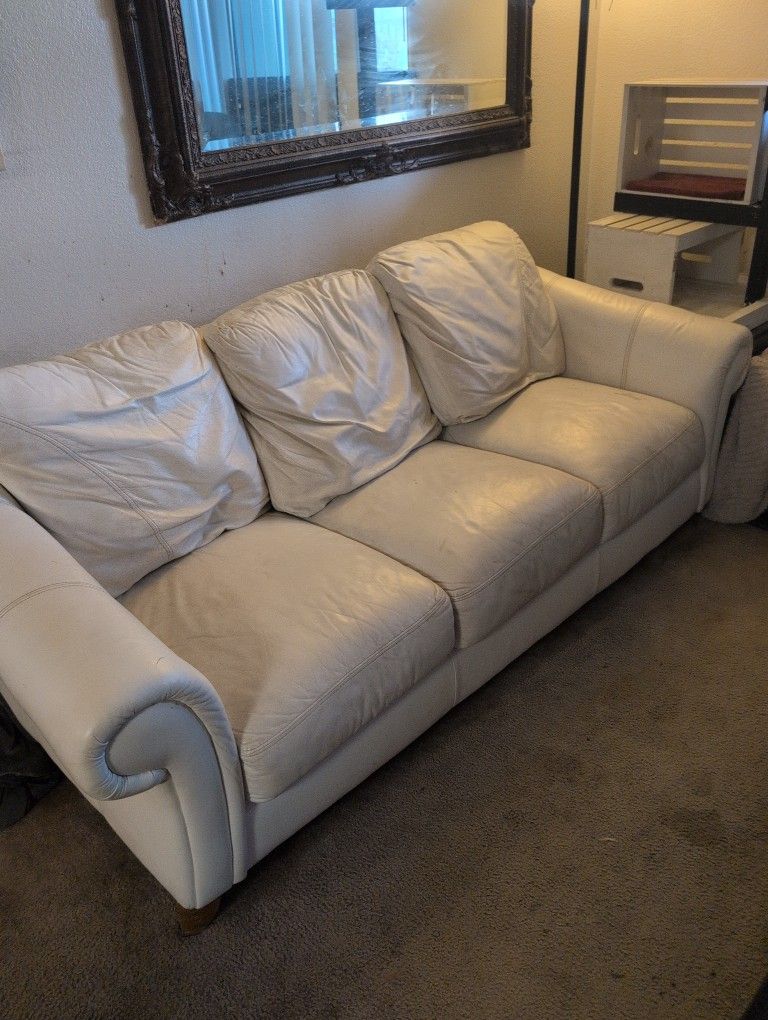 White Leather Couch