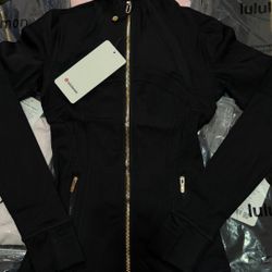 lululemon define jacket black gold zip